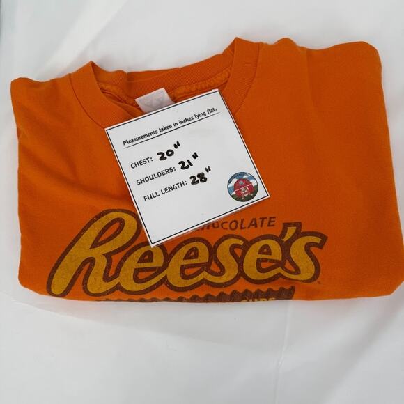 Reese’s Men’s LG Orange Graphic T-Shirt Alstyle Milk Chocolate Peanut Butter Cup - Picture 6 of 6